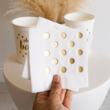 Gold Polka DOT Napkins (set of 25)